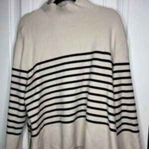 H&M Stripe Mockneck Sweater